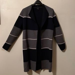 Talbots striped open long sleeve sweater size medium.